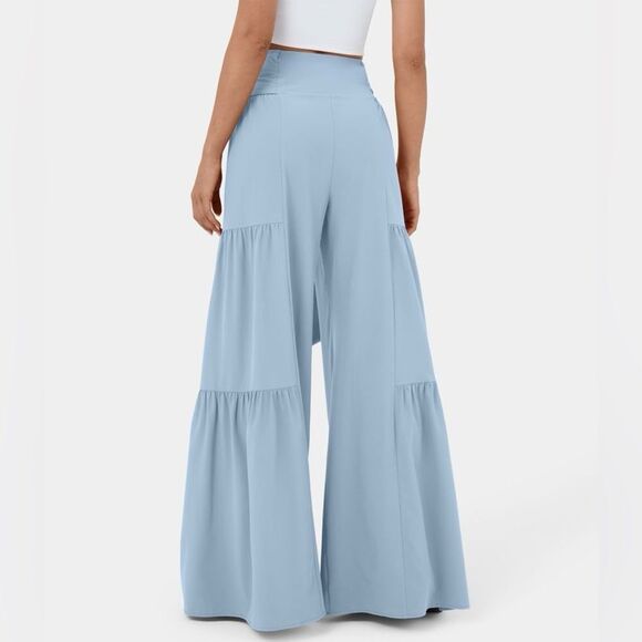 Halara Breezeful High Waisted Shirred Tie Front & Back Casual Pants Large NWT - Picture 4 of 16